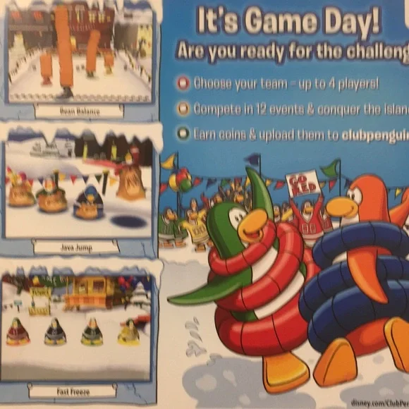 New! Wii Disney Club Penguin Game Day!Comic Mischief Video Game